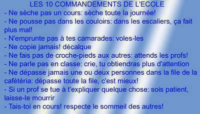 les codes doneur de lécol